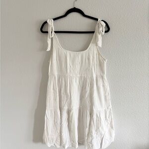 American Eagle Outfitters White Dress With Tie Straps